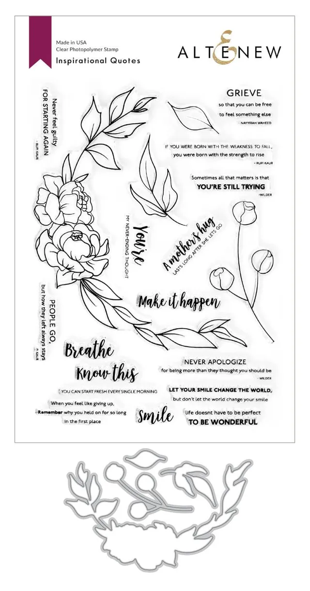 altenew-inspirational-quotes-stempel-blumenkranz-bundle image 1