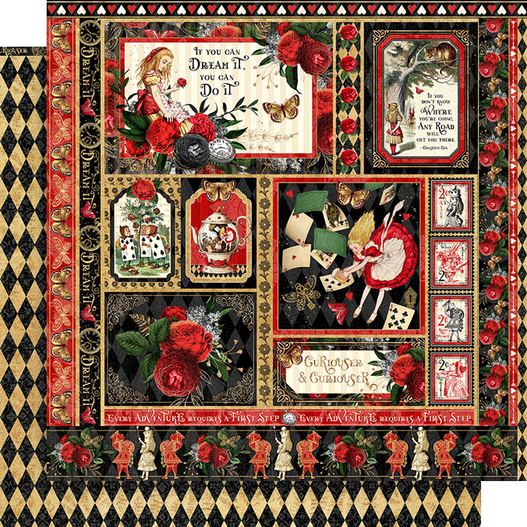 graphic-45-curiouser-curiouser-12x12-collection-pack-alice-papier image 4