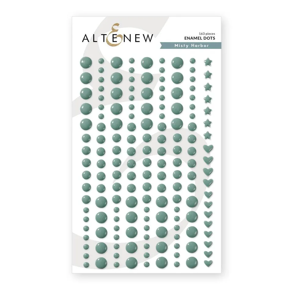altenew-misty-harbor-enamel-dots-emaille-sticker-graublau image 1