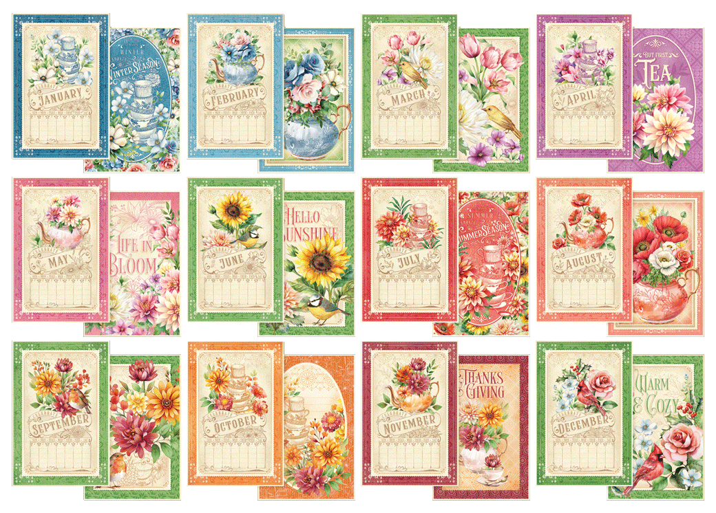graphic-45-season-to-celebrate-kalender-karten-24-st-ck-4x6 image 2