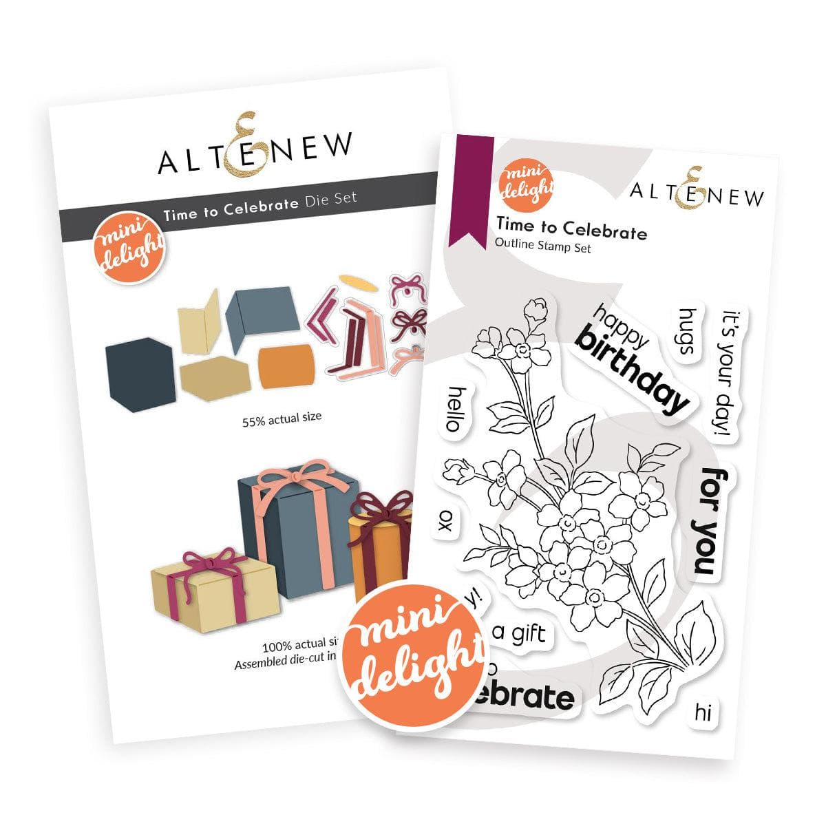 altenew-mini-delight-time-to-celebrate-stempel-stanzen-set-geburtstag image 1