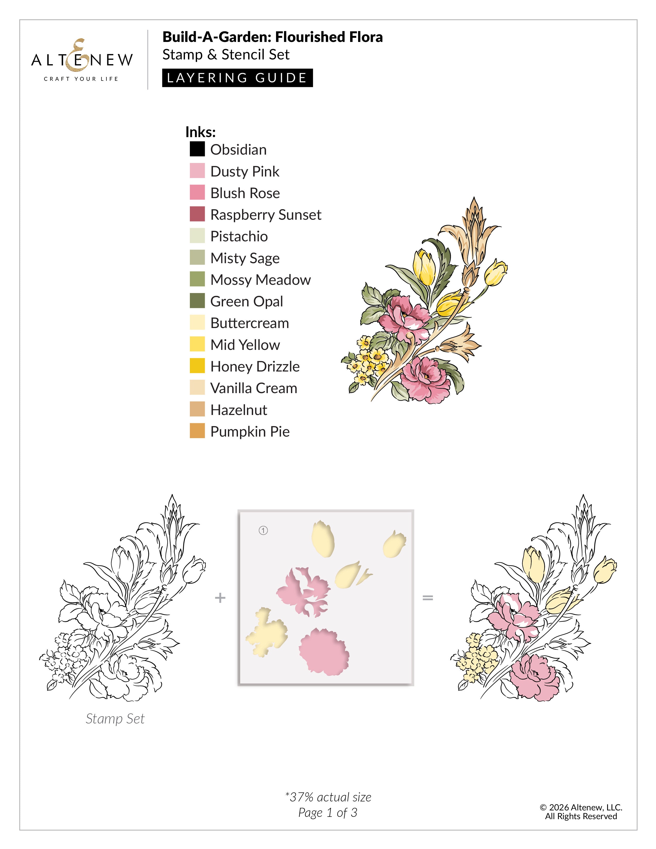 altenew-build-a-garden-flourished-flora-stanzschablonen-bundle image 3