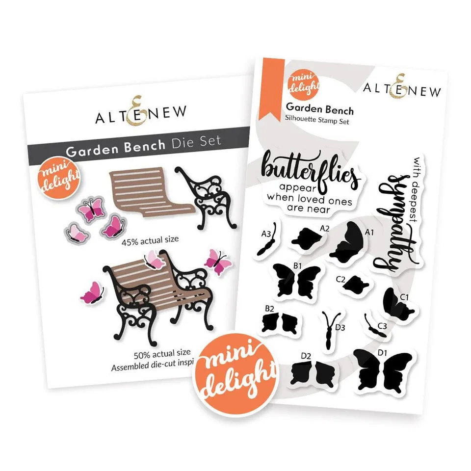 altenew-mini-delight-garden-bench-stempel-stanzen-set image 1