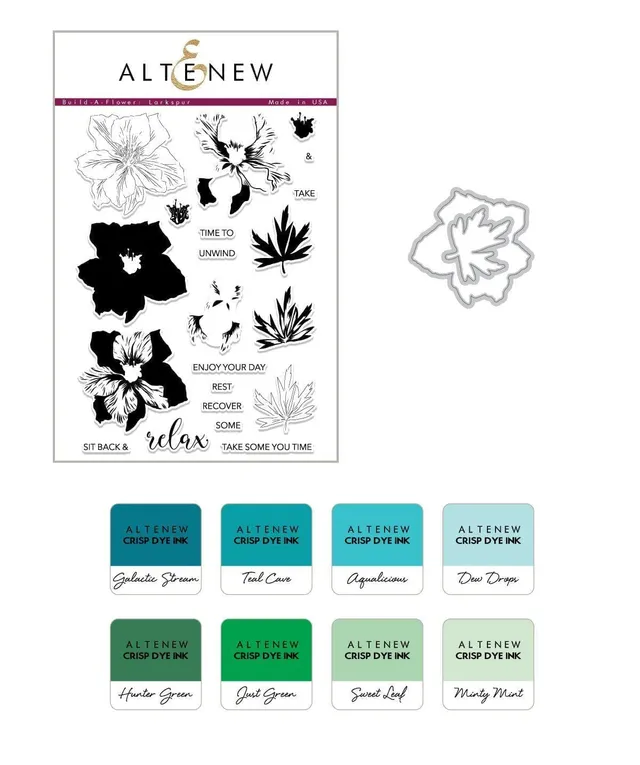 altenew-inks-build-a-flower-larkspur-stempel-stanzen-tinte-bundle image 1