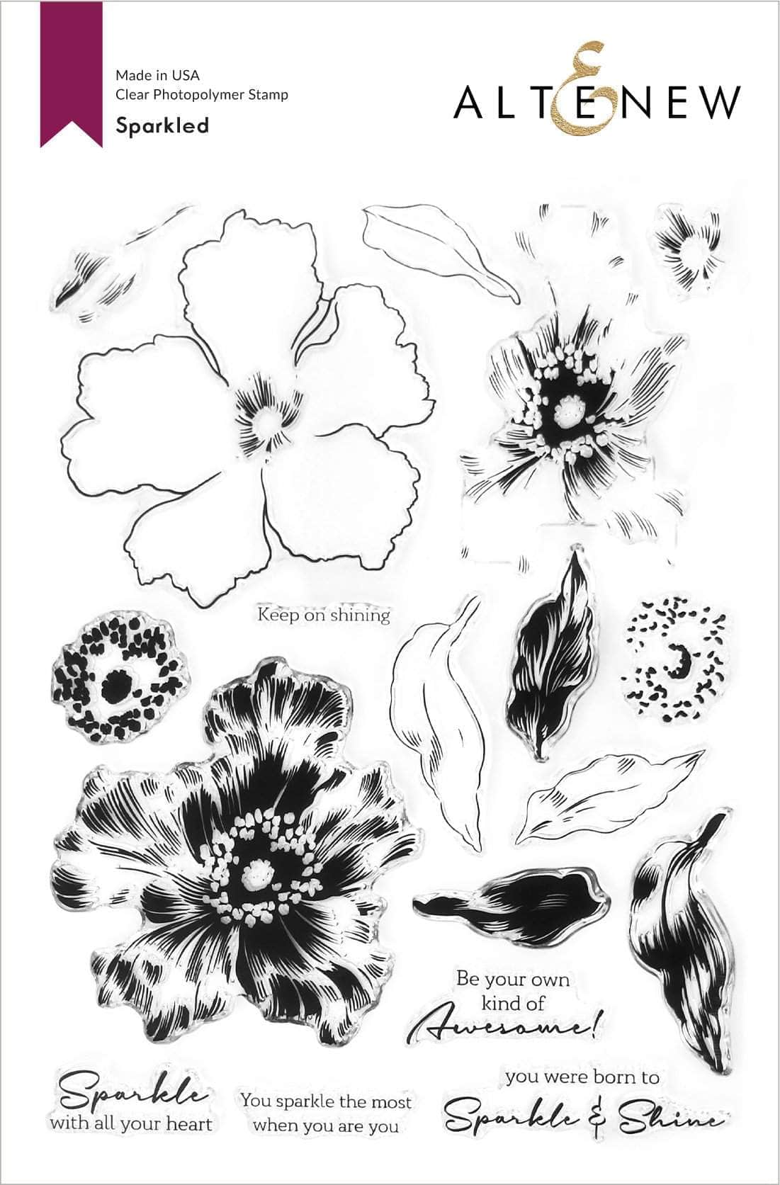 altenew-sparkled-stempelset-blume-6x8-zoll-18-stempel image 1