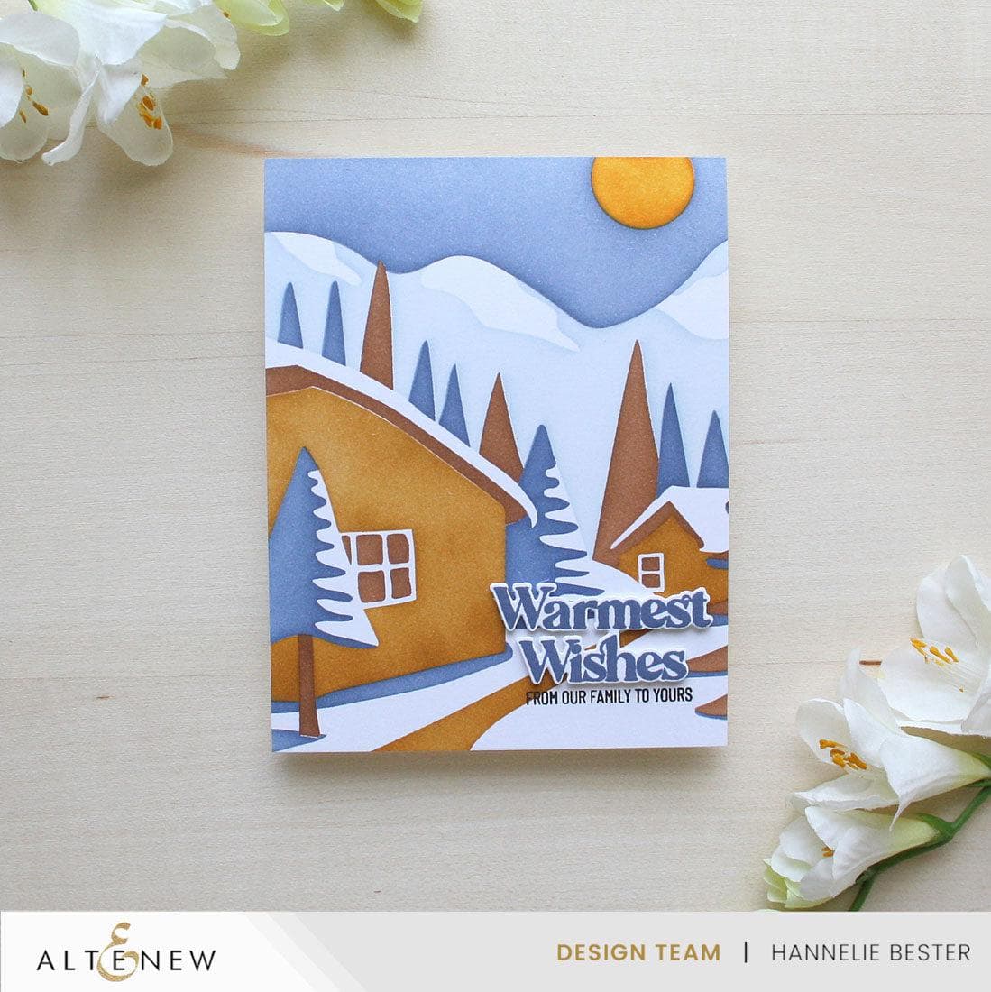altenew-abstract-village-builder-stencil-set-schablone-6x6-winterdorf image 2