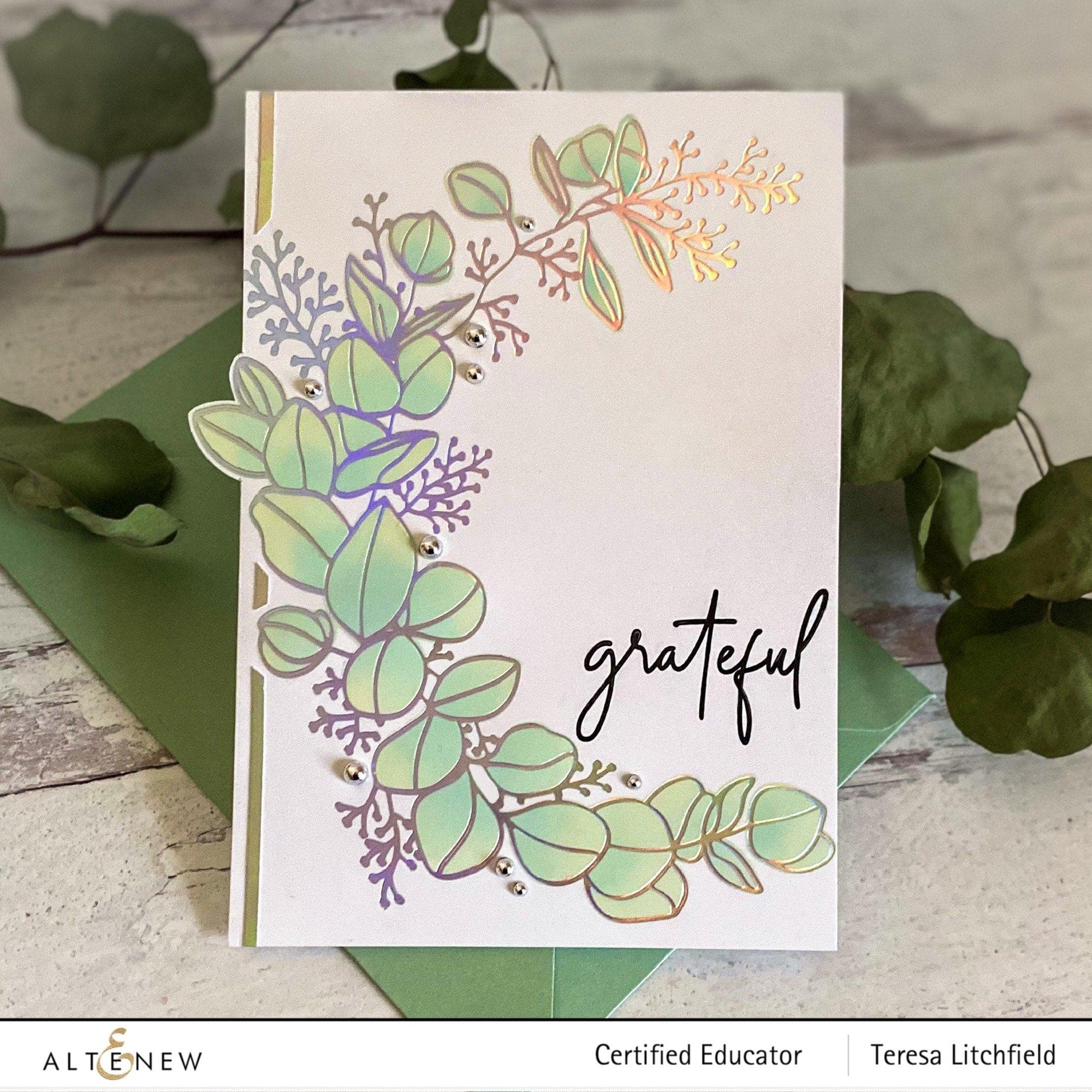 altenew-eucalyptus-wreath-hot-foil-plate-kranz-folie image 5