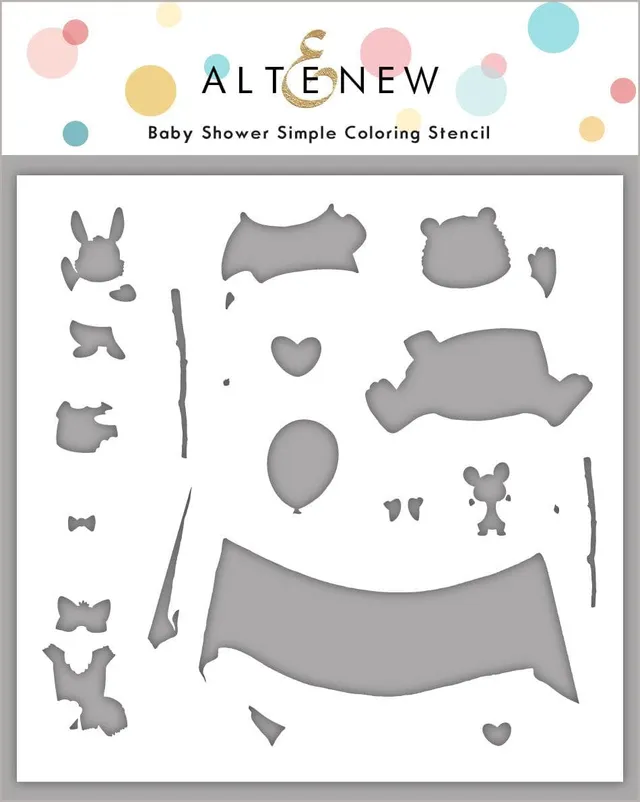 altenew-baby-shower-coloring-schablone-babytiere image 1