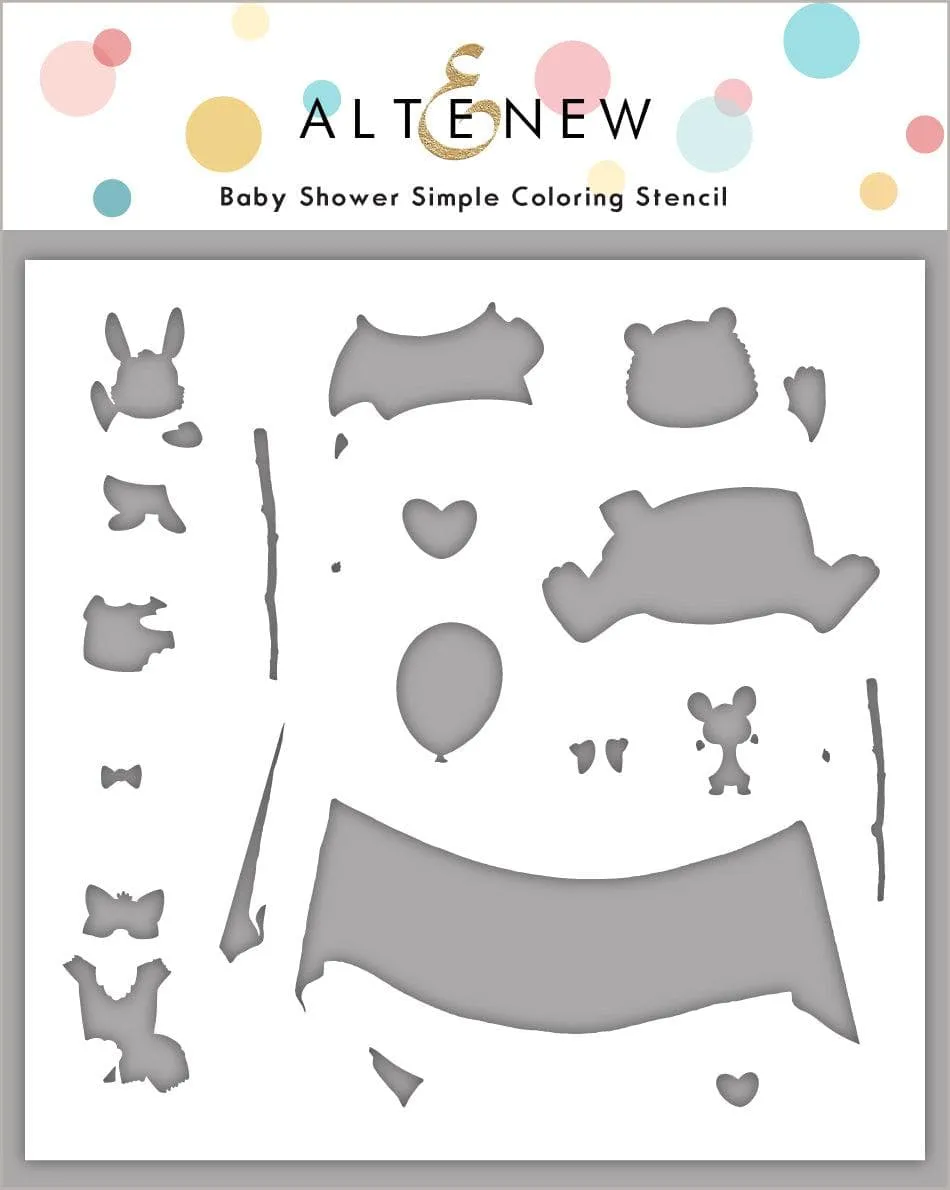 altenew-baby-shower-coloring-schablone-babytiere image 1