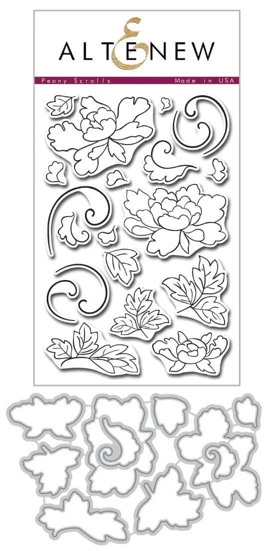 altenew-peony-scrolls-stempel-stanzen-pfingstrose image 1