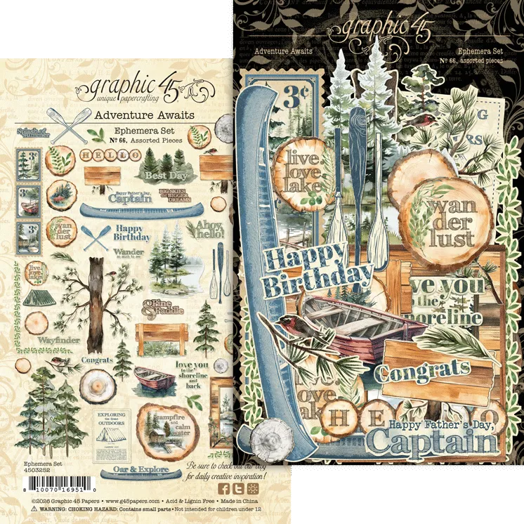 graphic-45-adventure-awaits-ephemera-set-66-teile image 1