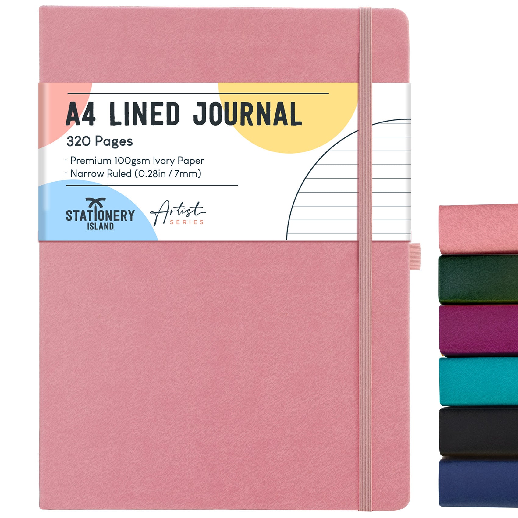 stationery-island-journals-a4-journal-liniert-berry-320-seiten image 3