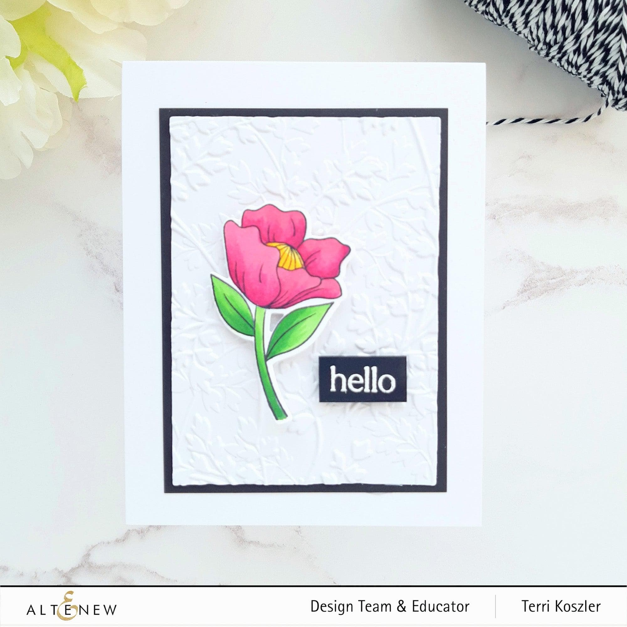 altenew-bold-floral-mini-stempelset-hello-2x3-blumen image 4