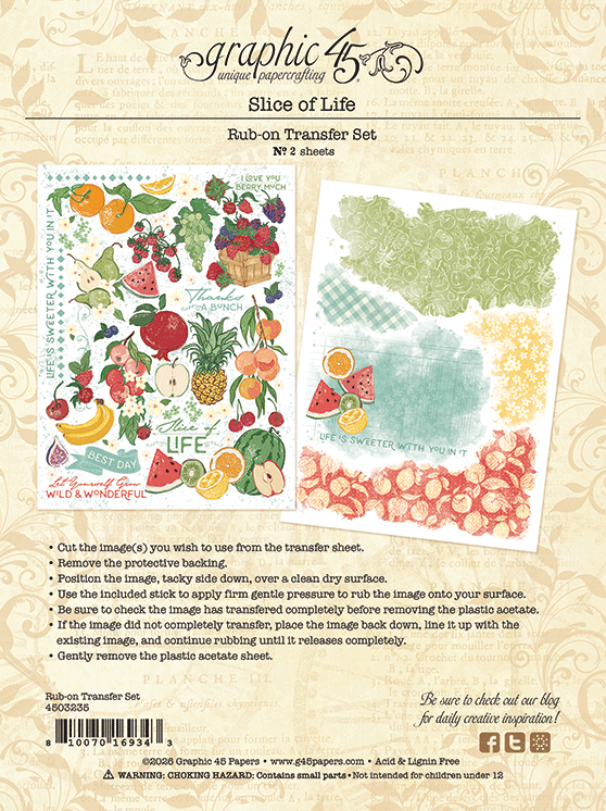 graphic-45-slice-of-life-rub-on-transfers-obst-2-bogen image 2