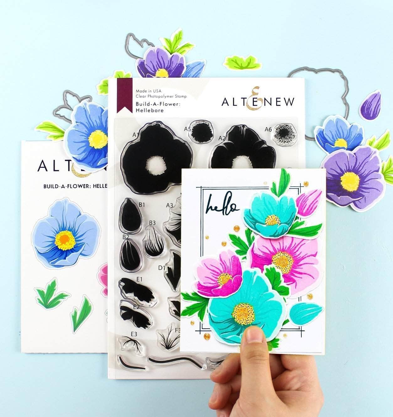 altenew-build-a-flower-hellebore-stempel-stanzen-set image 3