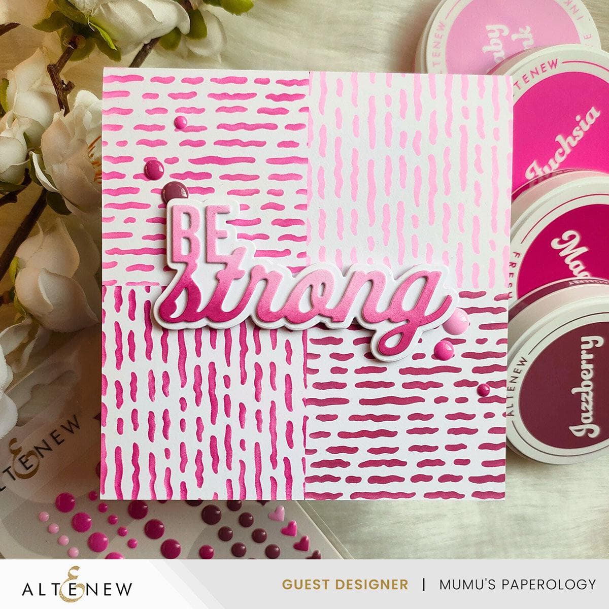 altenew-squiggly-lines-hintergrundschablone-6x6-vintage image 2