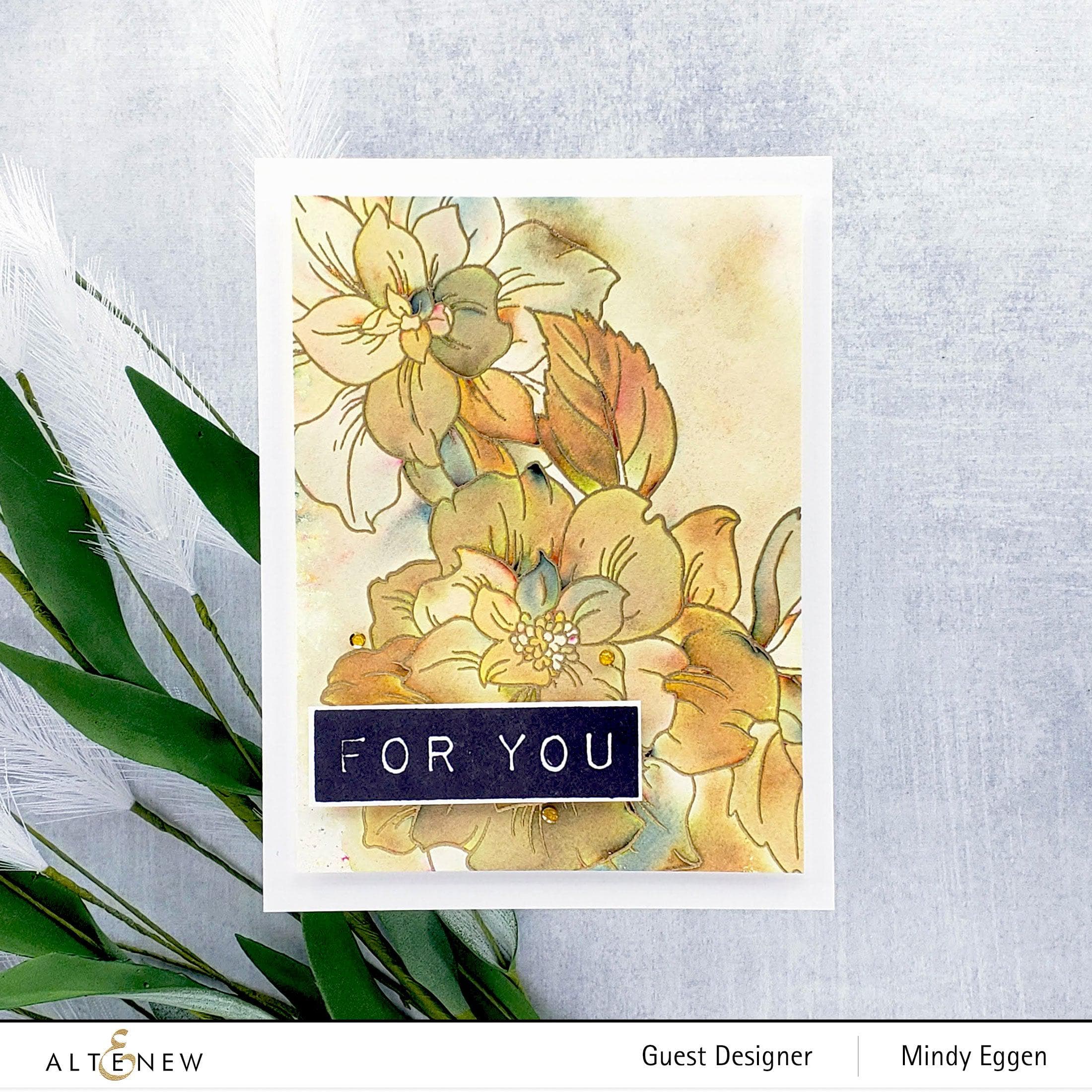 altenew-courageous-you-schablone-blumen-coloring-stencil image 5