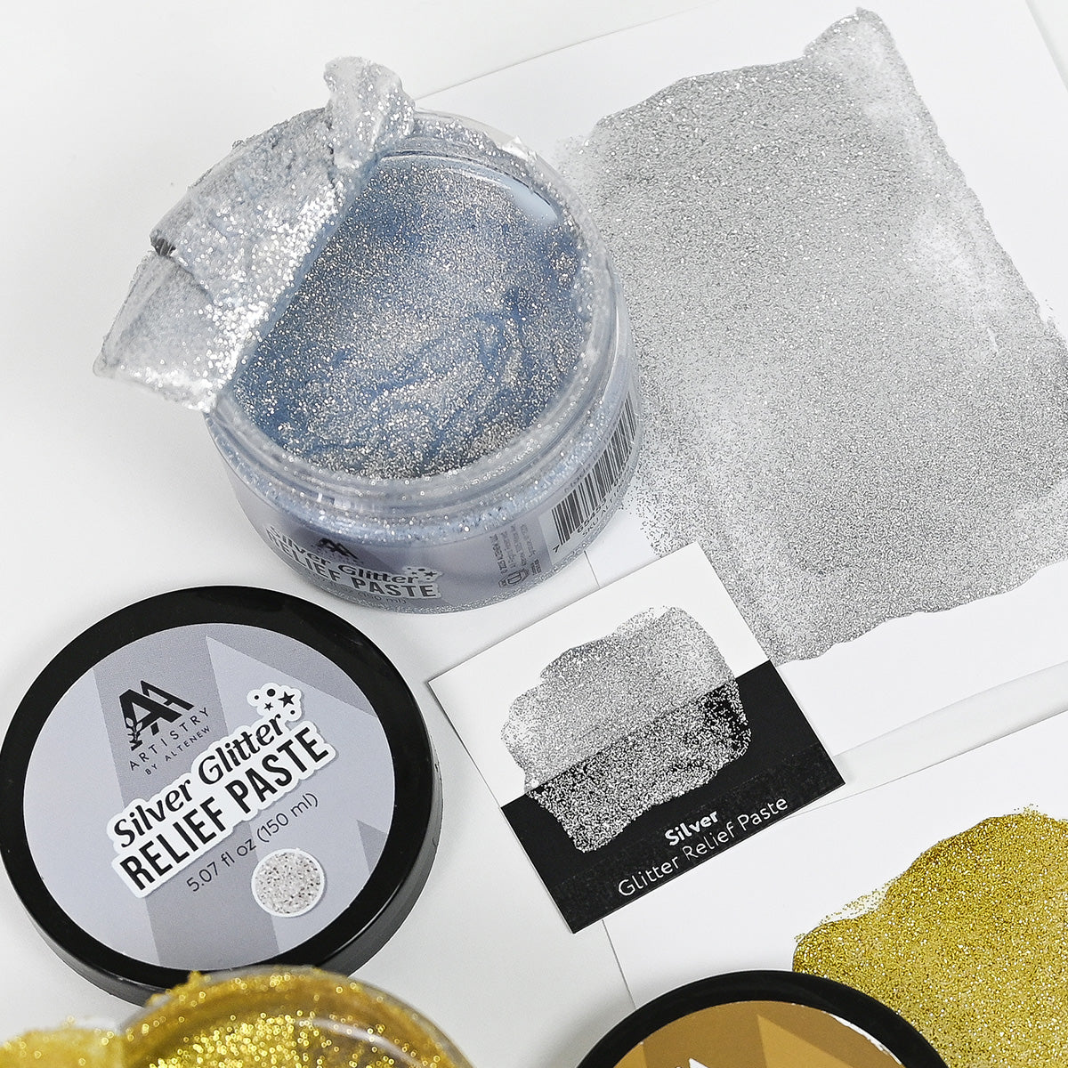 altenew-silver-glitter-relief-paste-strukturpaste-glitzer image 8