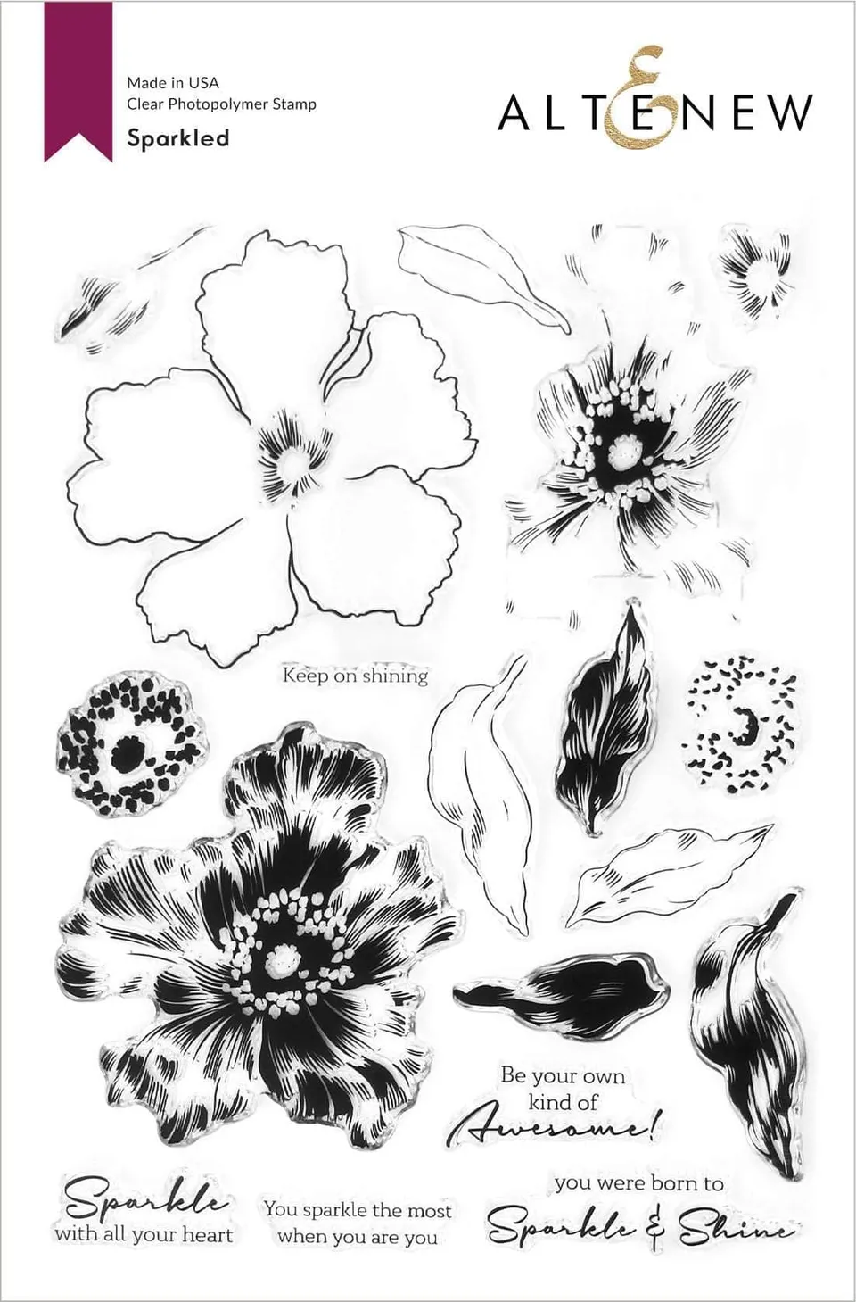 altenew-sparkled-stempelset-blume-6x8-zoll-18-stempel image 1