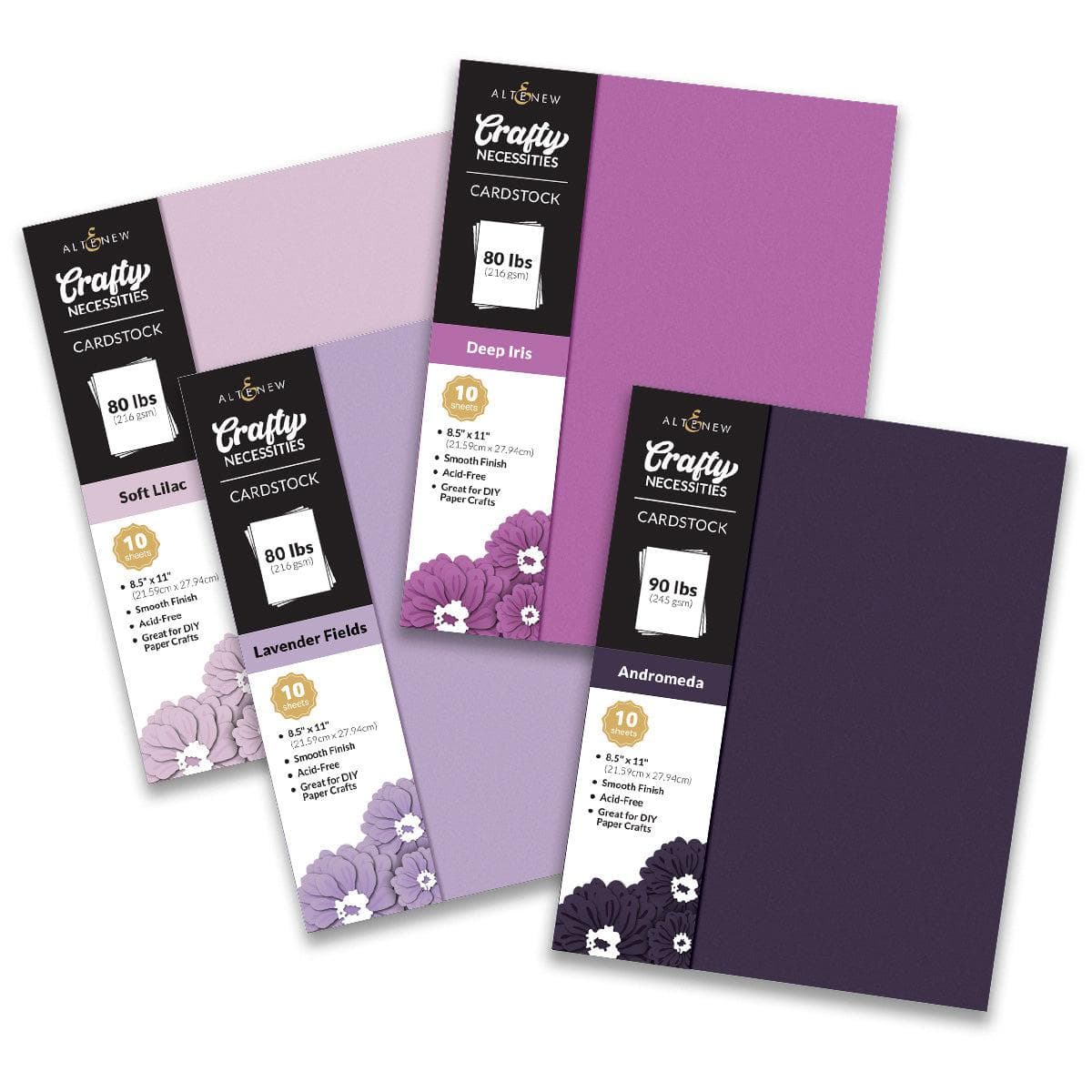 altenew-paper-more-lilac-blossoms-cardstock-papier-lila-40-blatt image 1