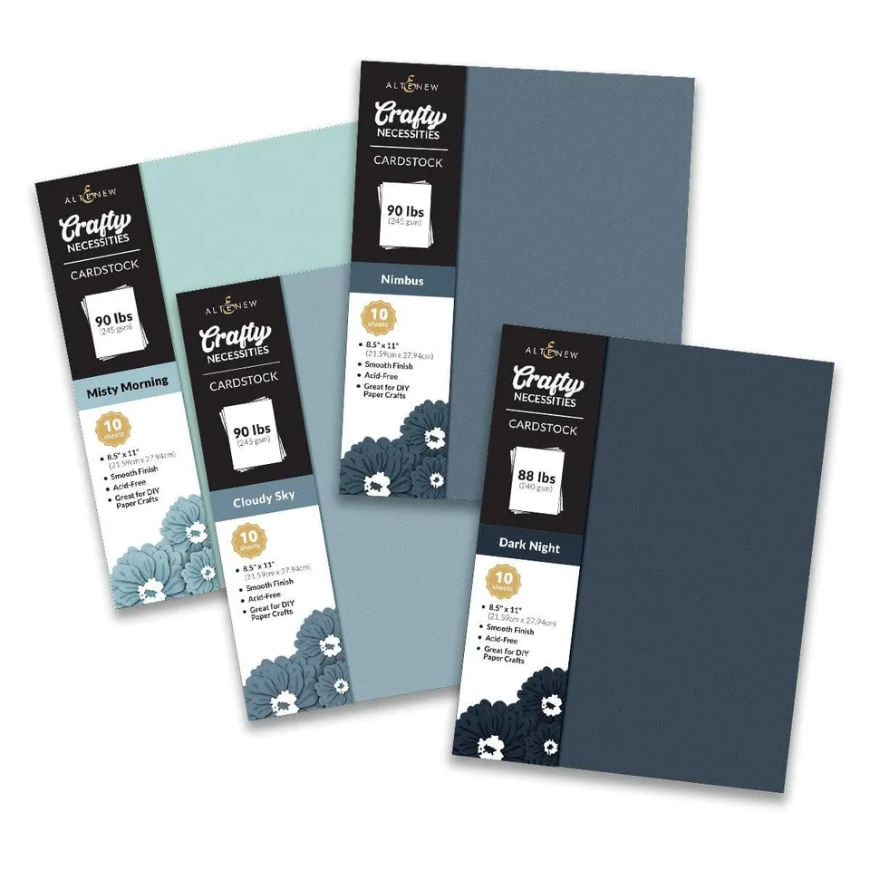 altenew-tranquility-cardstock-bundle-40-blatt-blau-grau image 1