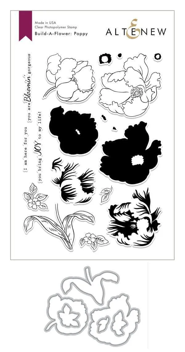 altenew-build-a-flower-poppy-stempel-stanzen-set-mohn image 1