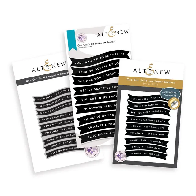 altenew-one-go-solid-sentiment-banners-press-plate-bundle image 1