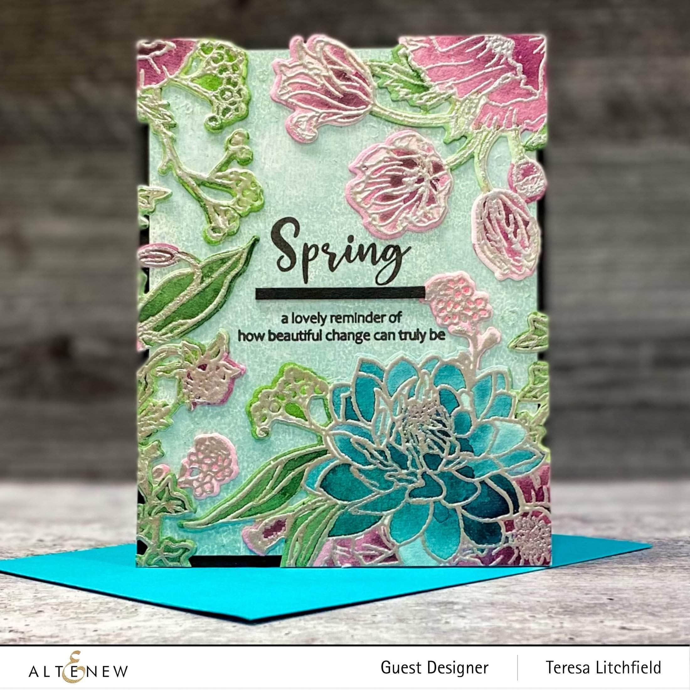altenew-simply-spring-stempelset-blumenumrisse-14-teilig image 2