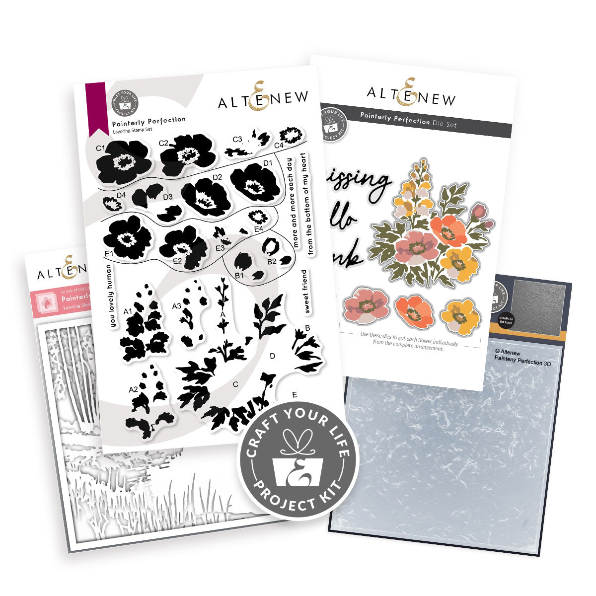 altenew-painterly-perfection-project-kit-blumen-stempel image 1