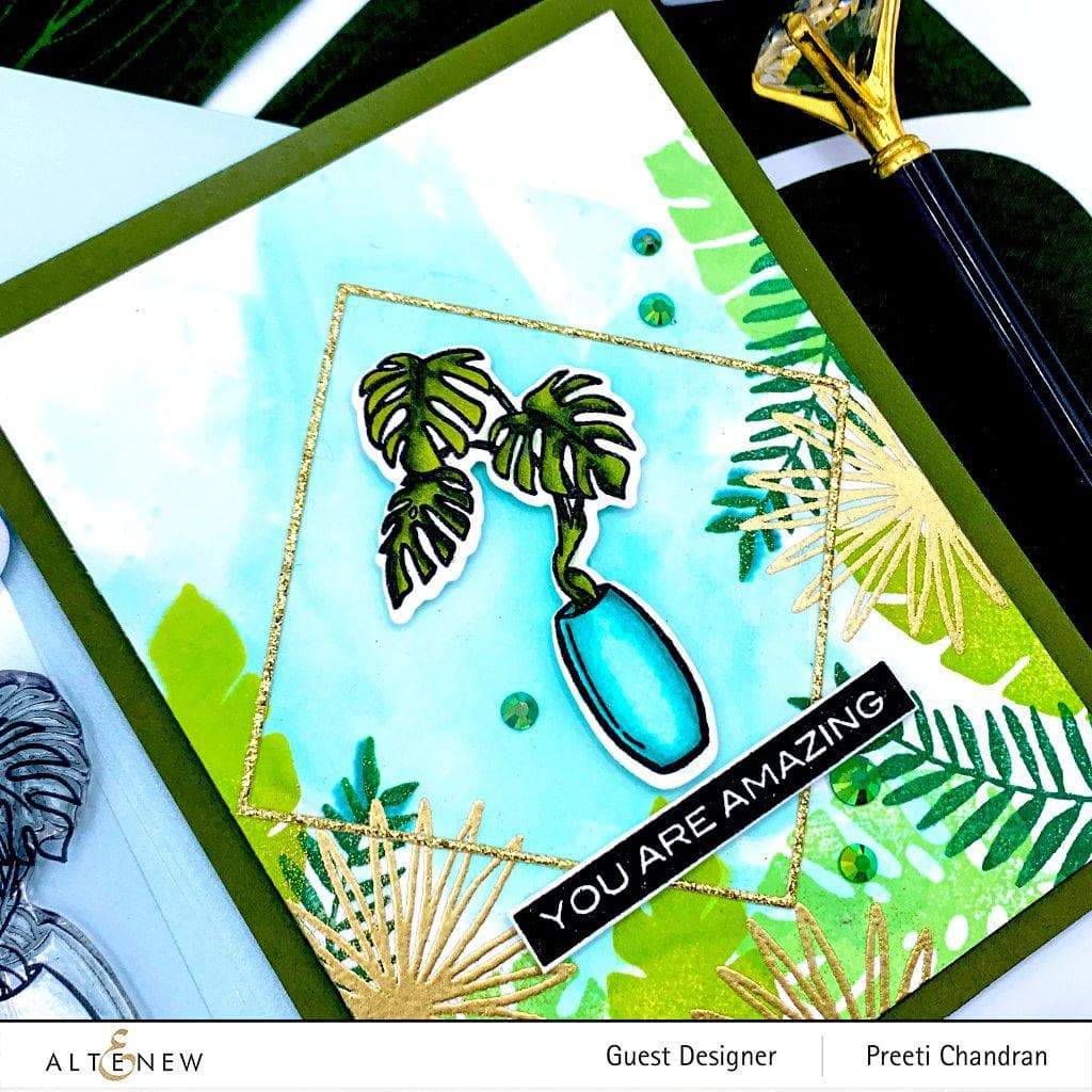 altenew-monstera-in-vase-stempel-2x3-mini-set image 4