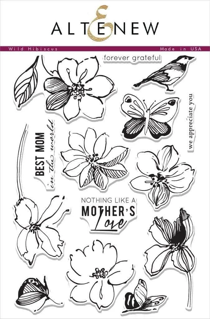 altenew-wild-hibiscus-stempel-blumen-6x8-14-tlg image 1