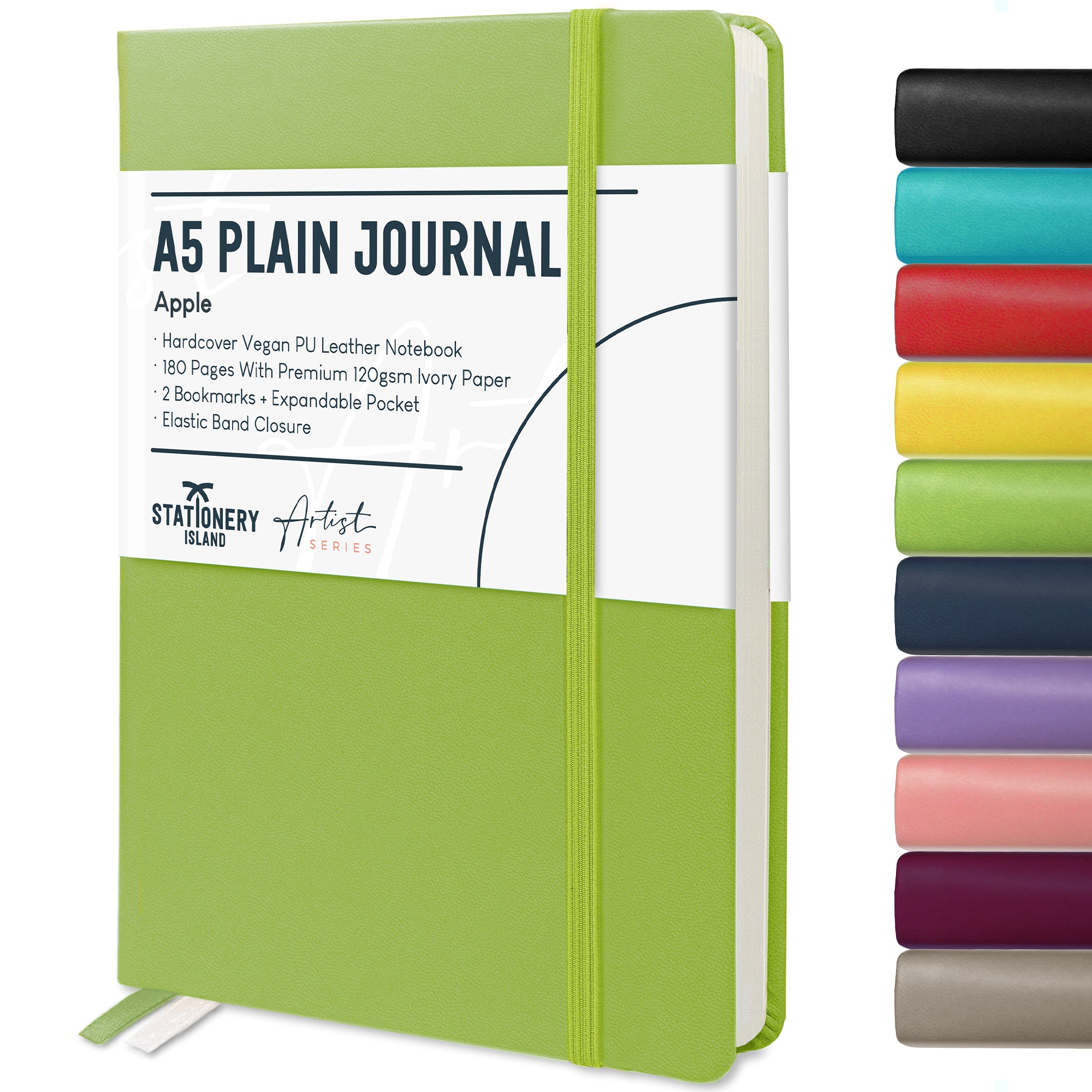 stationery-island-journals-a5-skizzenbuch-blanko-schwarz-180-s image 2