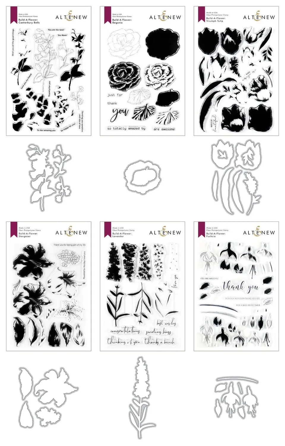 altenew-build-a-garden-e-stempelset-blumen-6er-bundle image 1