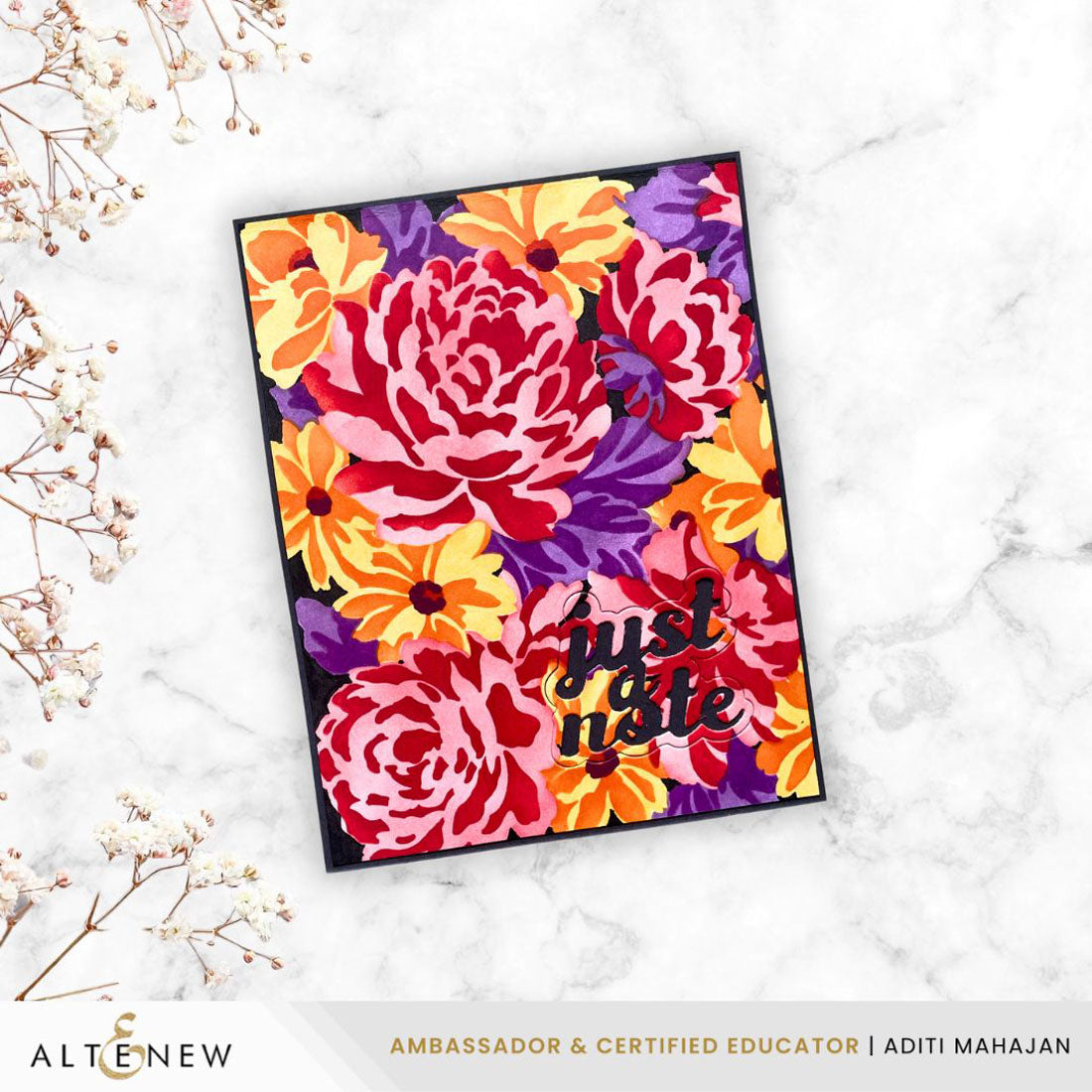 altenew-flower-bed-bundle-pr-gefolder-set-mit-schablonen-und-stempel image 2
