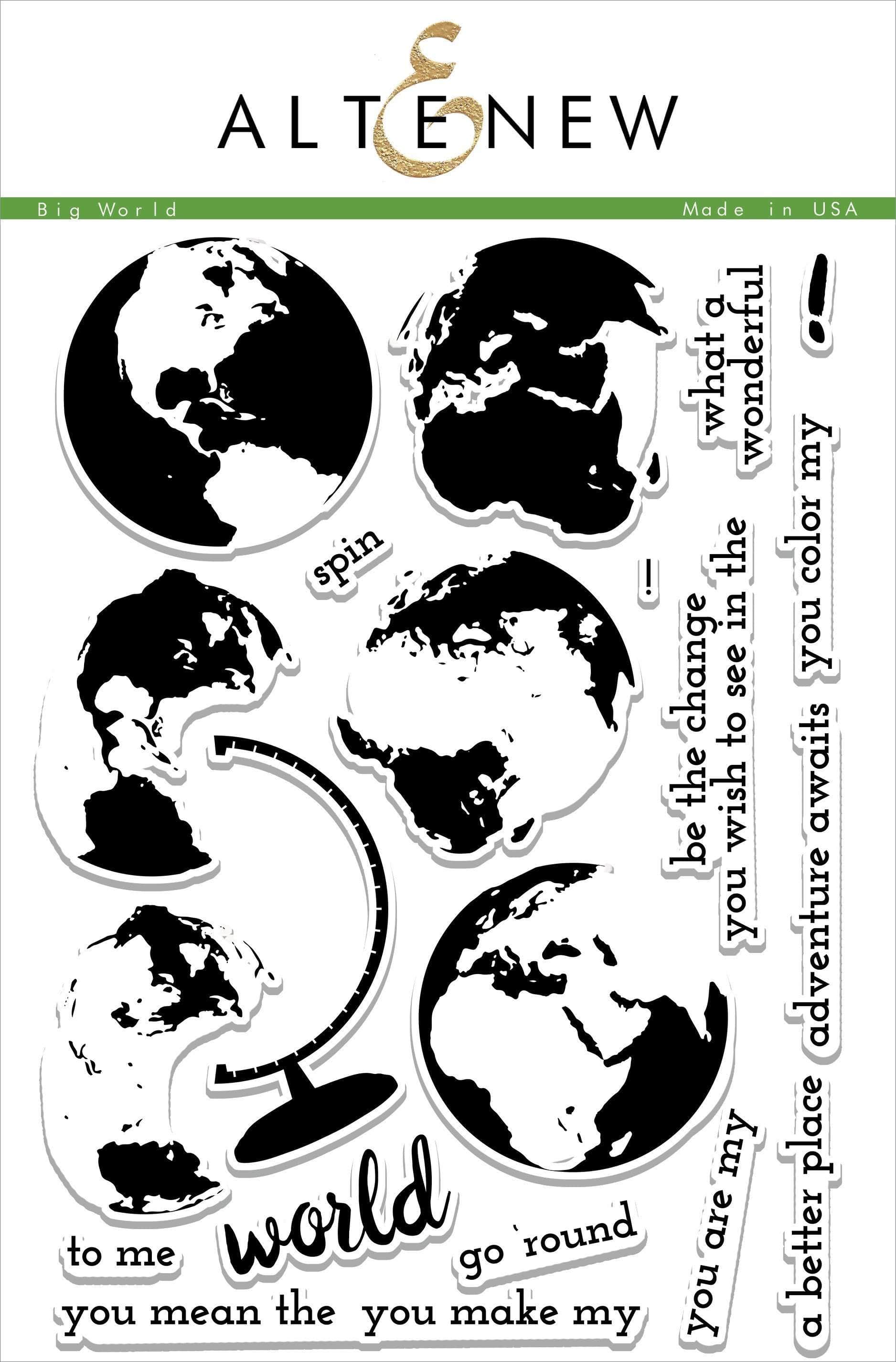 altenew-big-world-stempelset-globus-weltkarte-6x8 image 1