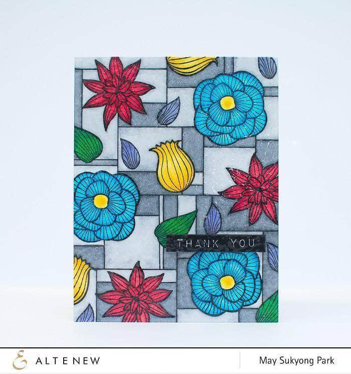 altenew-stamps-striped-florals-stempelset-4x6-blumen-15-teilig image 2