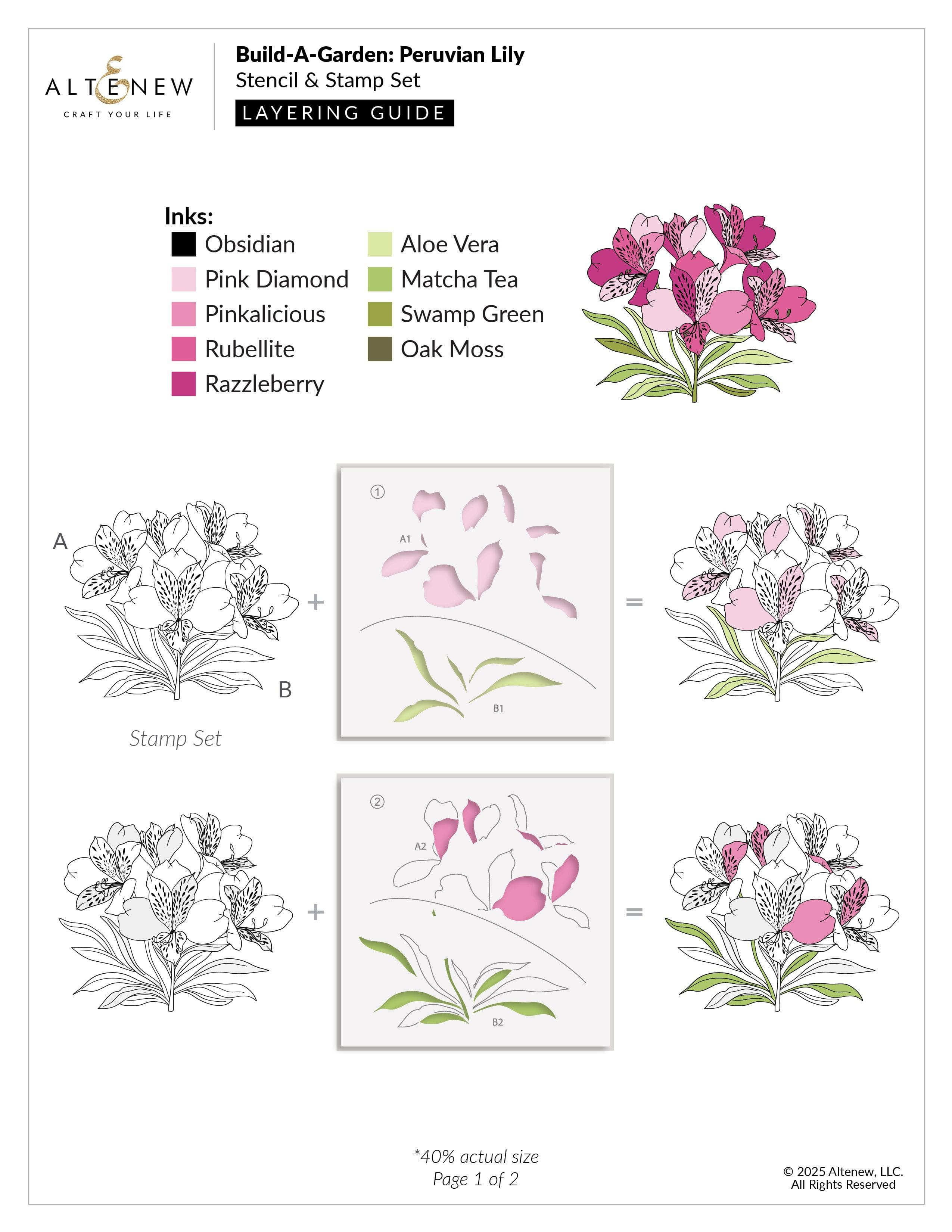 altenew-build-a-garden-peruvian-lily-stempel-schablone-lilie image 4