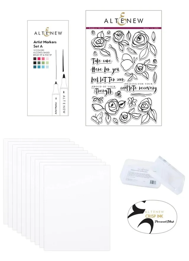 altenew-coloring-starter-kit-a-stempelset-marker-blumen image 1