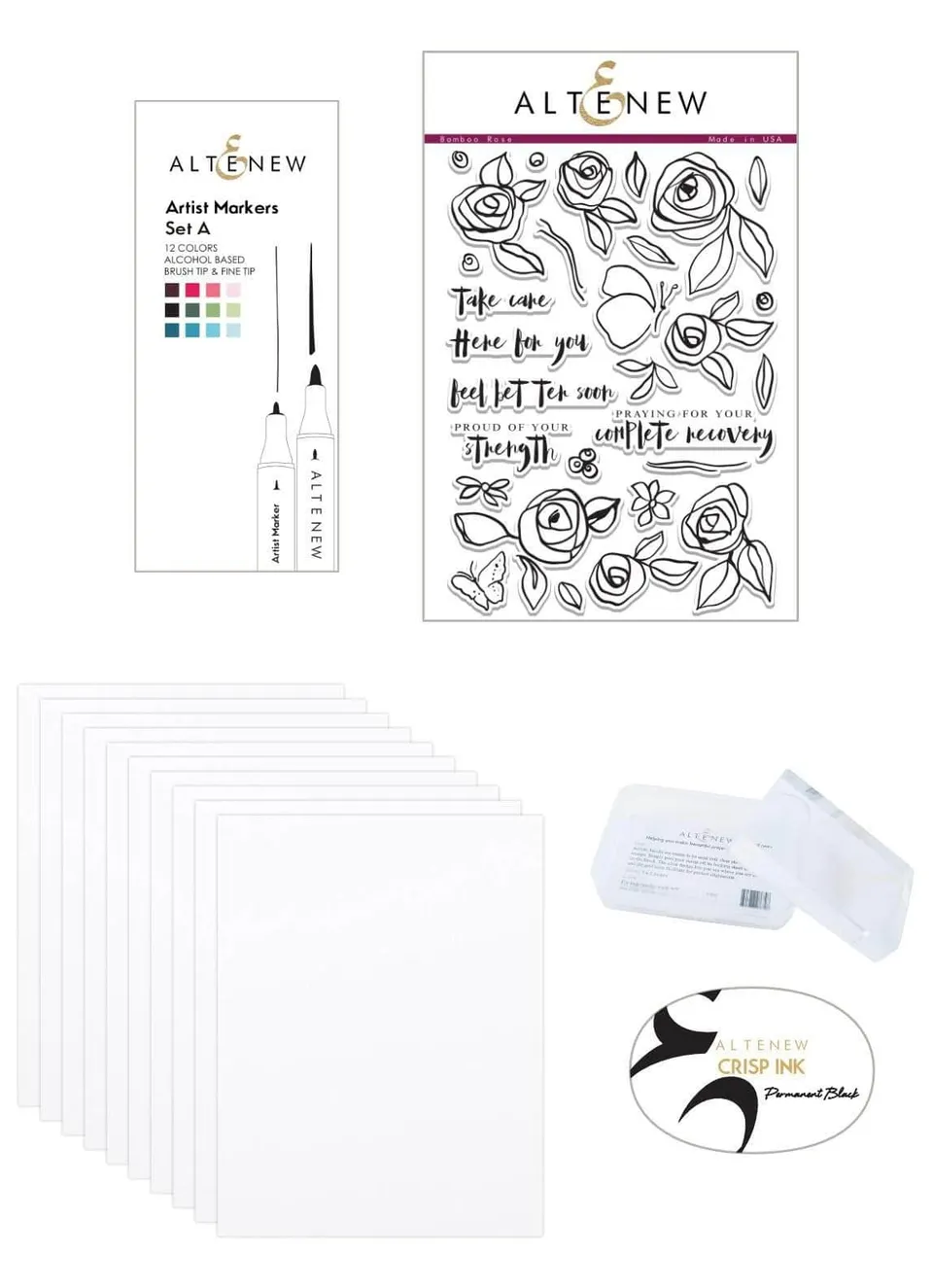 altenew-coloring-starter-kit-a-stempelset-marker-blumen image 1