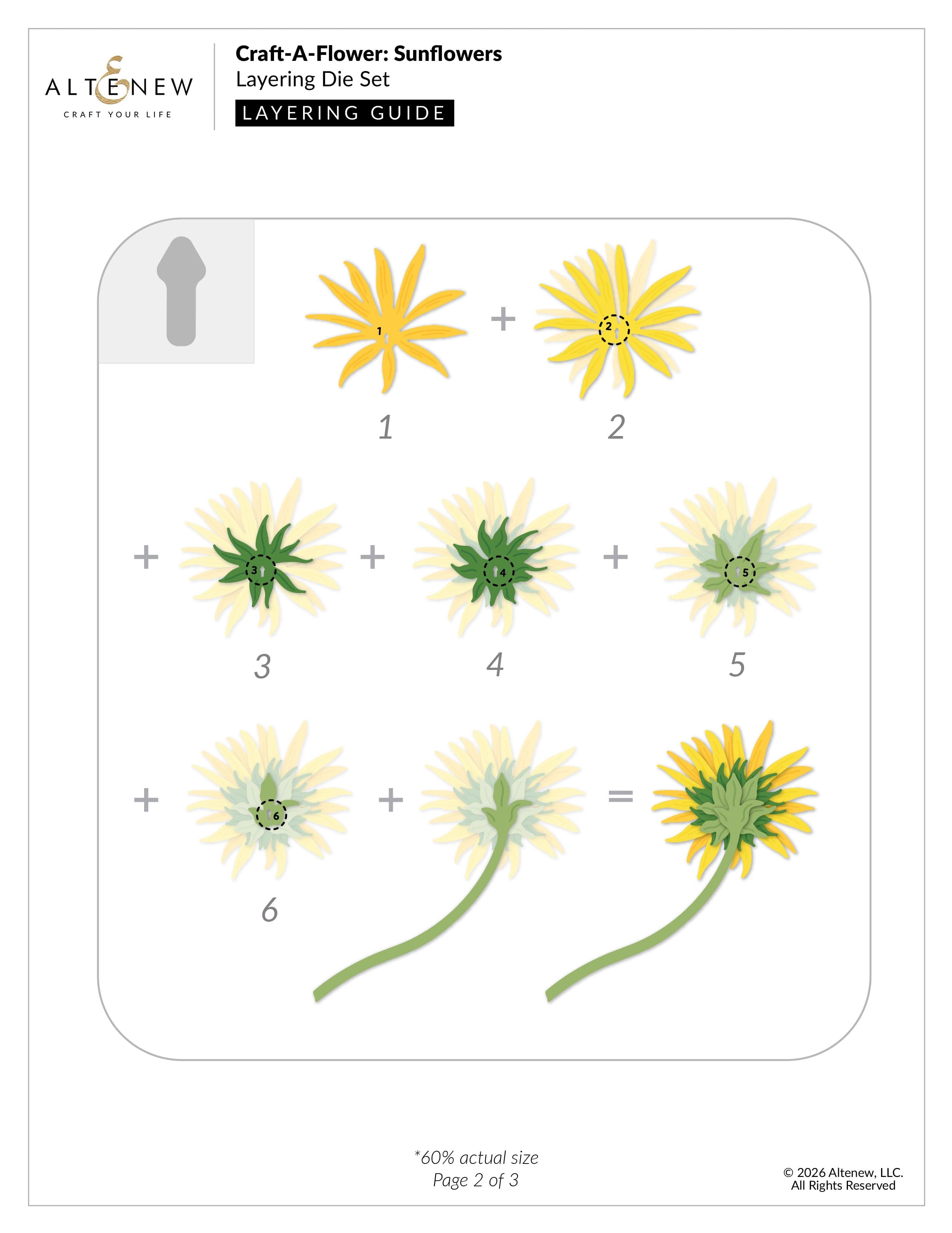altenew-craft-a-flower-sunflowers-stanzen-layering-set image 4