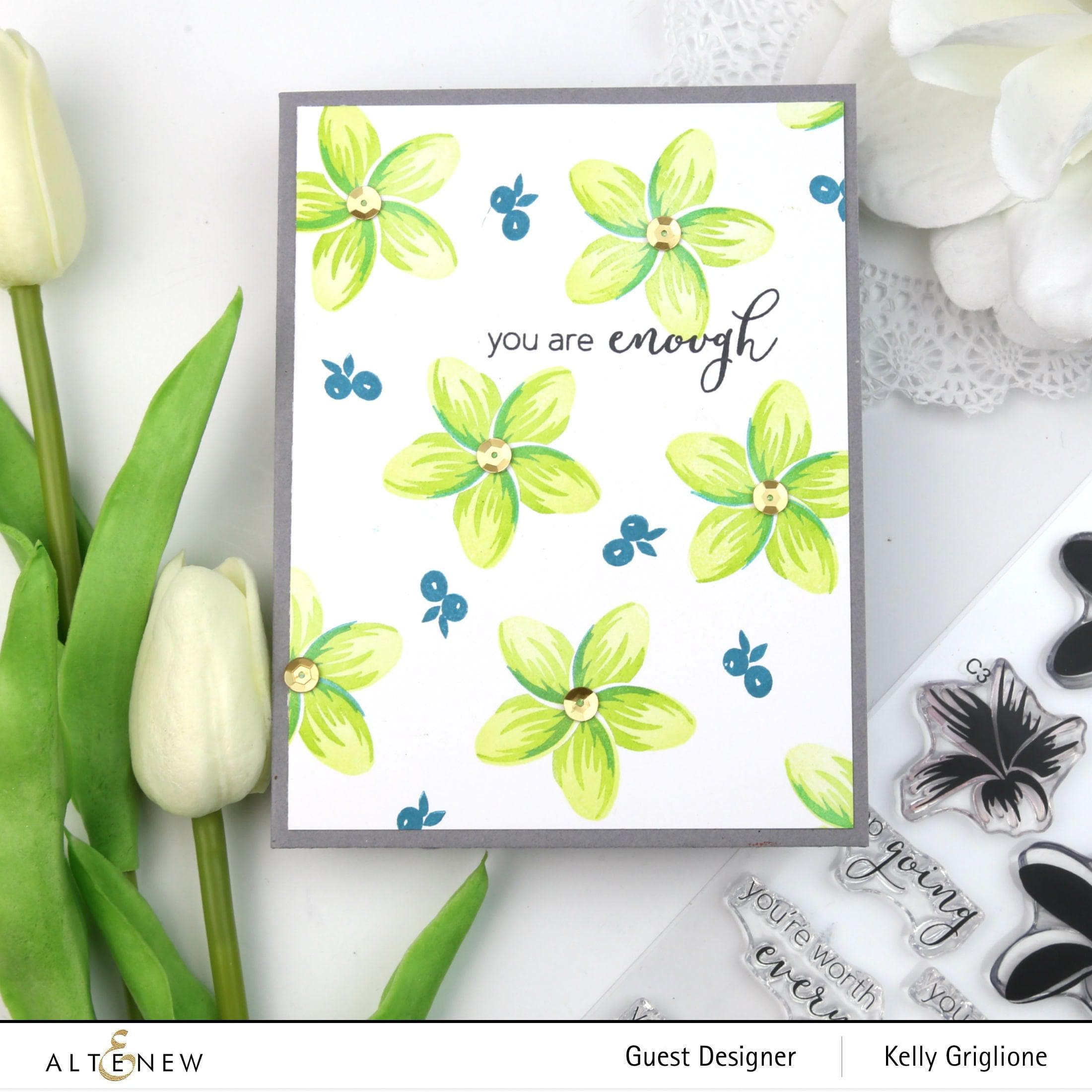 altenew-playful-plumeria-mask-stencil-rosen-6x6 image 3