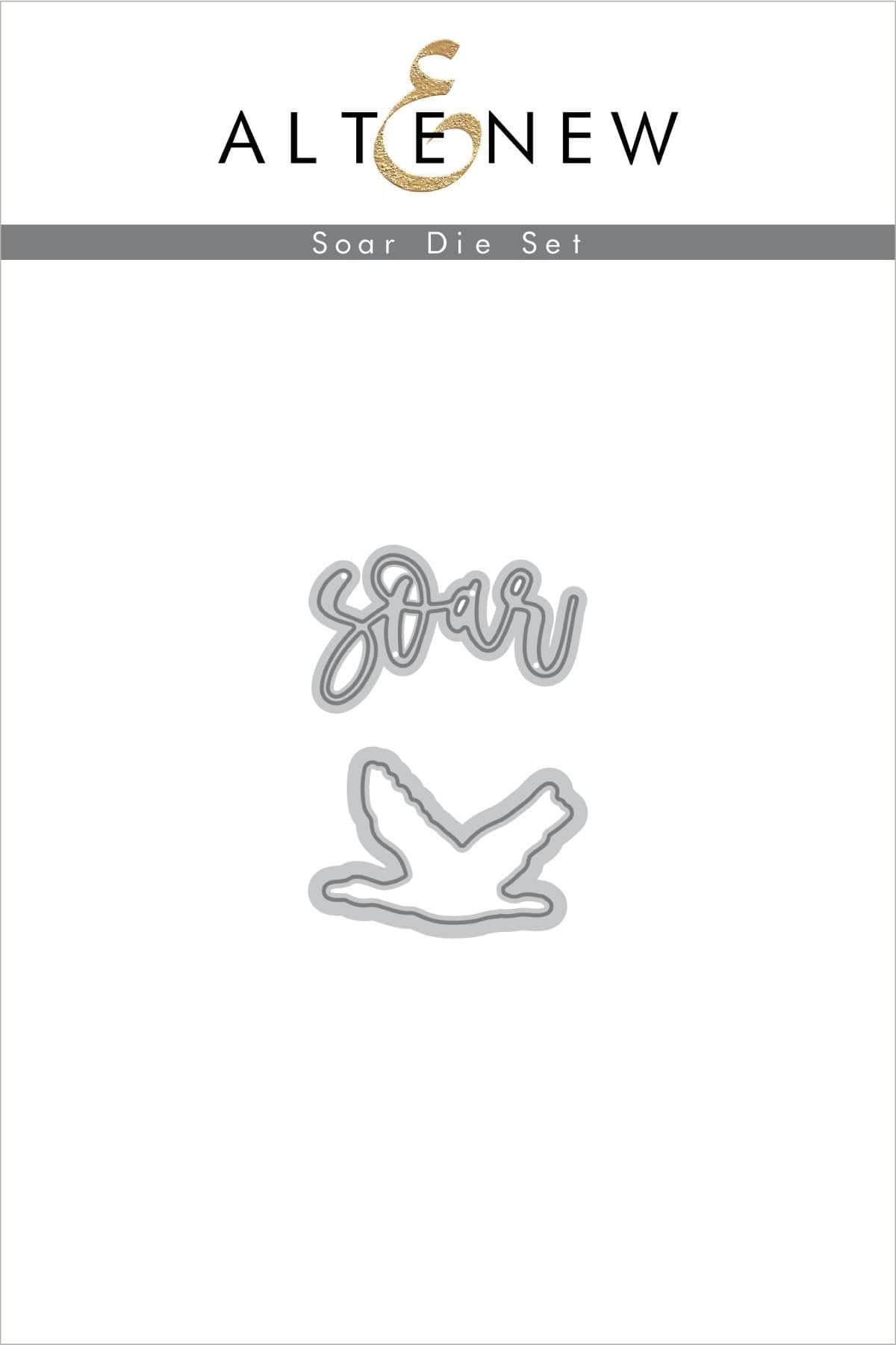 altenew-soar-die-set-stanzschablone-vogel-schriftzug-2tlg image 1
