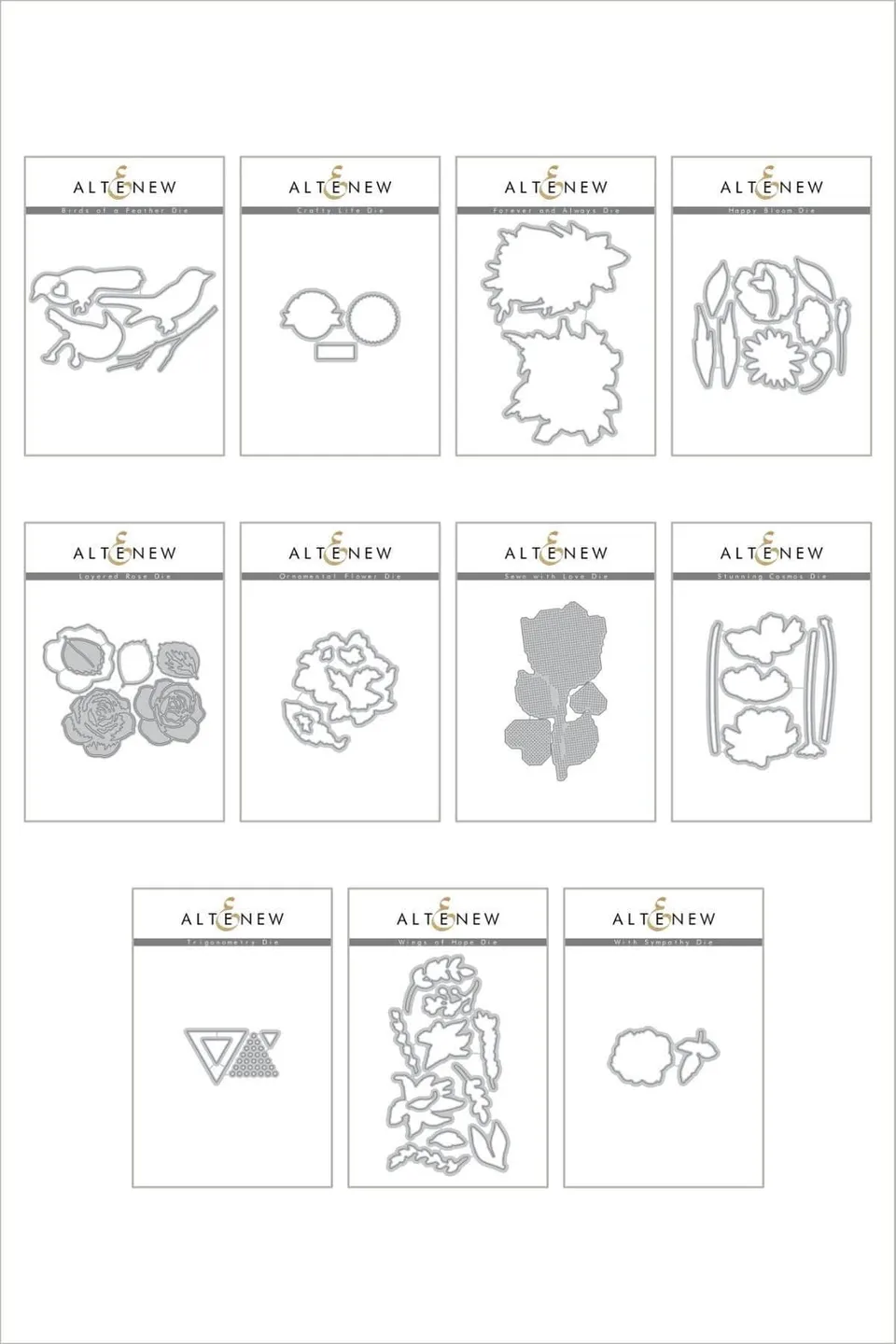 altenew-wild-and-free-die-bundle-stanzschablonen-11-sets image 1