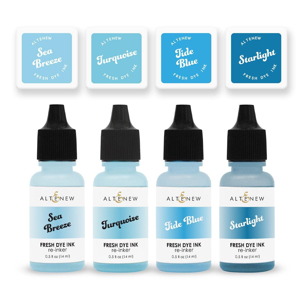 altenew-deep-blue-seas-fresh-dye-ink-ministempelkissen-4er-blau image 1