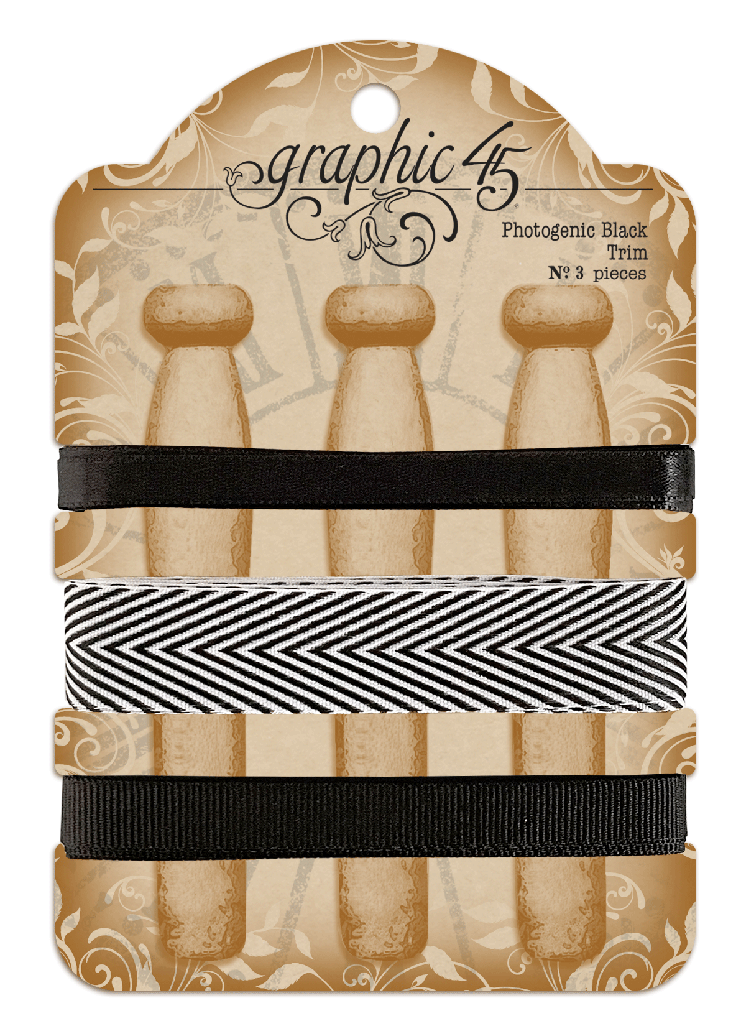 graphic-45-photogenic-black-trim-satinband-set-3x3-yards-schwarz image 1