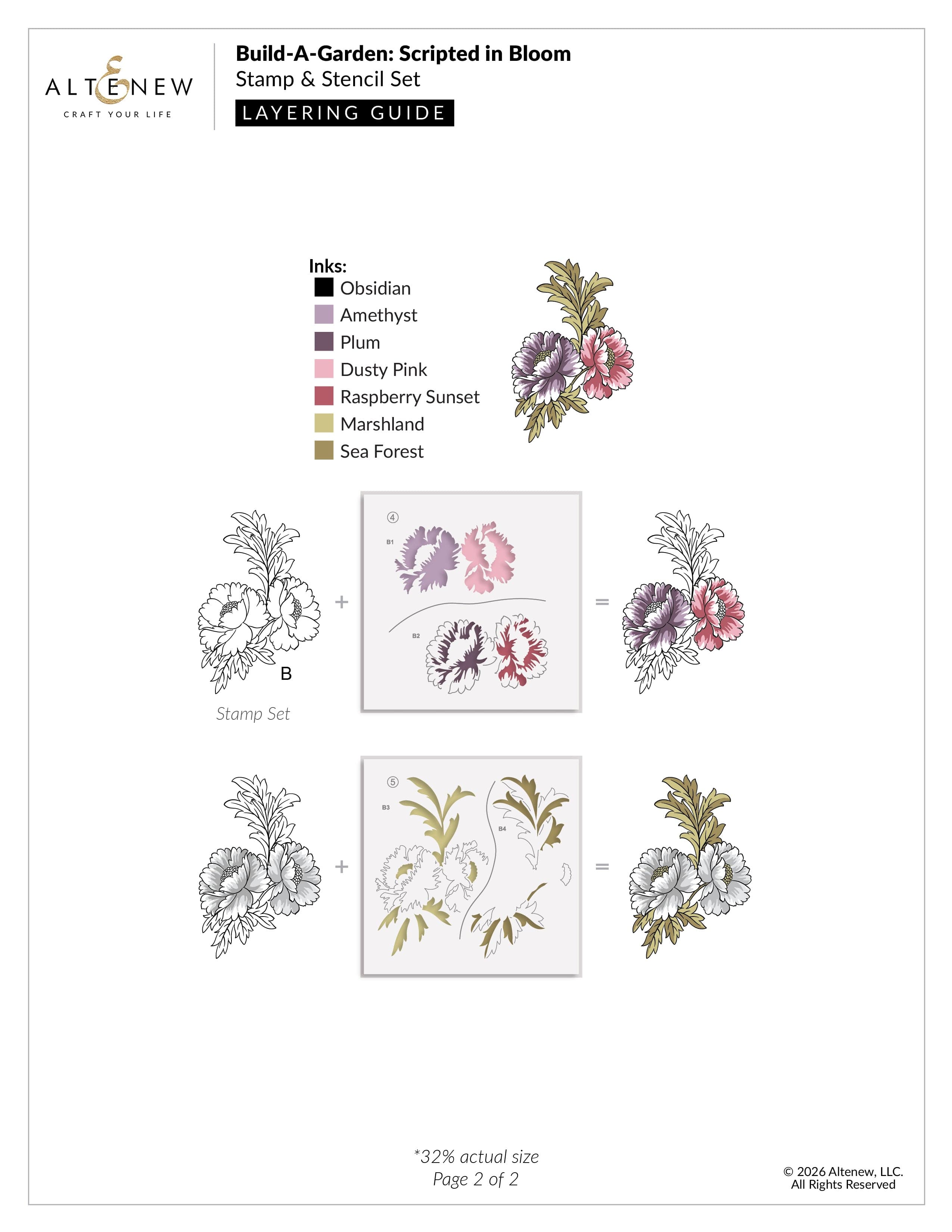 altenew-build-a-garden-scripted-in-bloom-stempel-schablone image 4