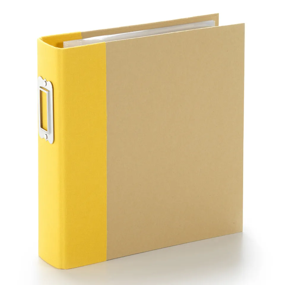 simple-stories-sn-p-6x8-binder-album-gelb-mit-taschen image 1