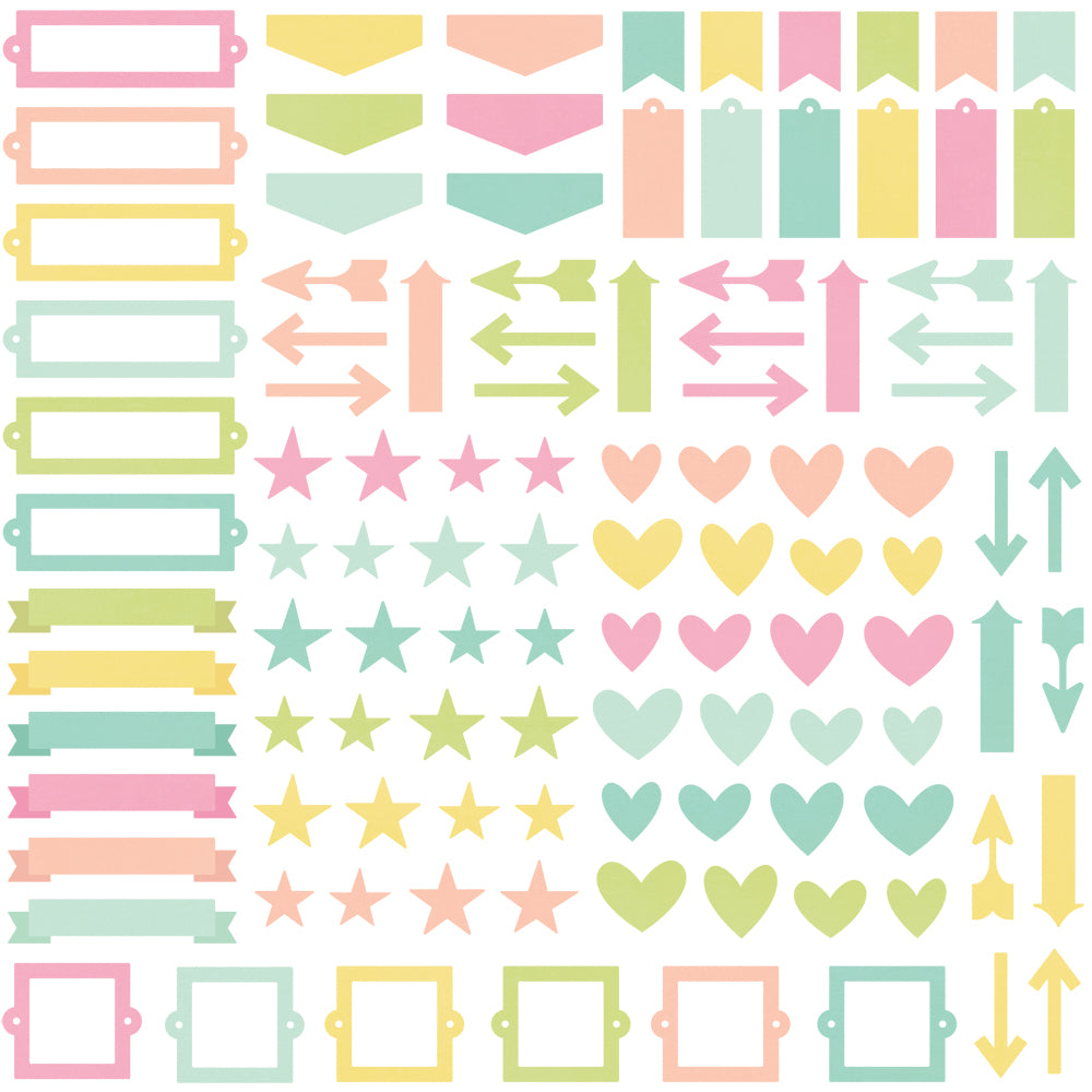 simple-stories-color-vibe-lights-chipboard-bits-sticker-120-teile image 2