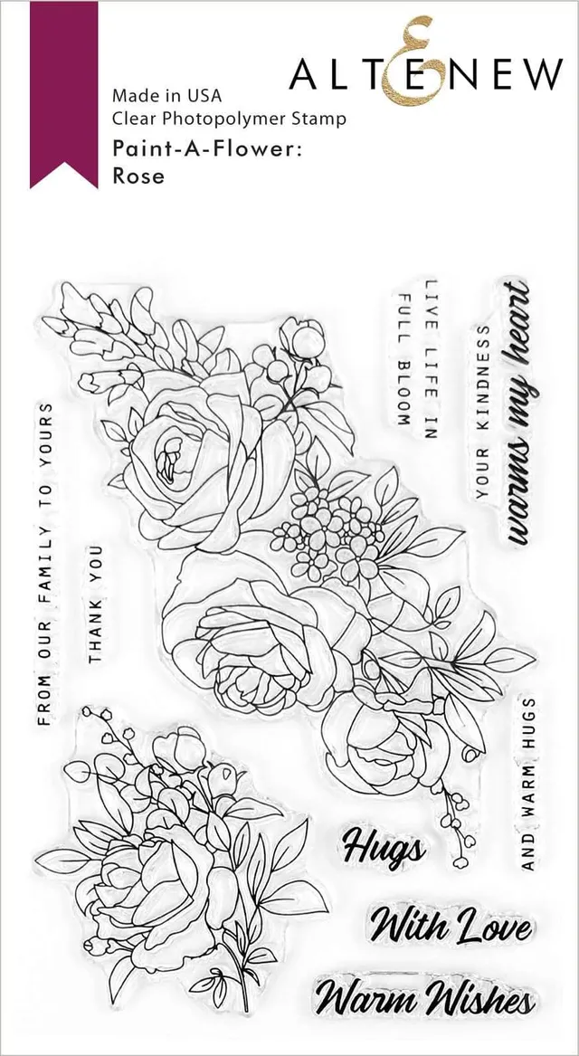 altenew-paint-a-flower-rose-stempelset-outline-blumen-4x6 image 1