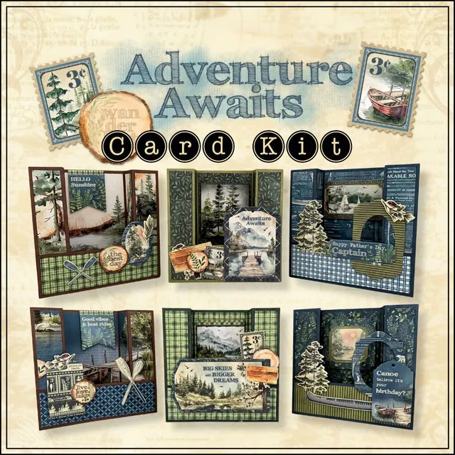 graphic-45-adventure-awaits-card-kit-bastelset-karten image 1